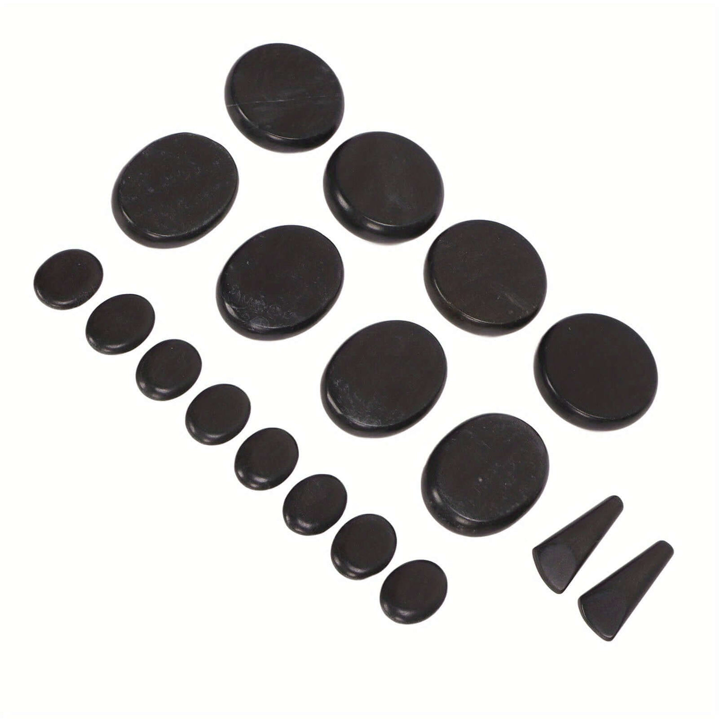 18pcs Heated Basalt Massage Stones with Warmer Box(Black)