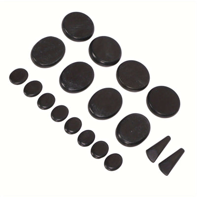 18pcs Heated Basalt Massage Stones with Warmer Box(Black)