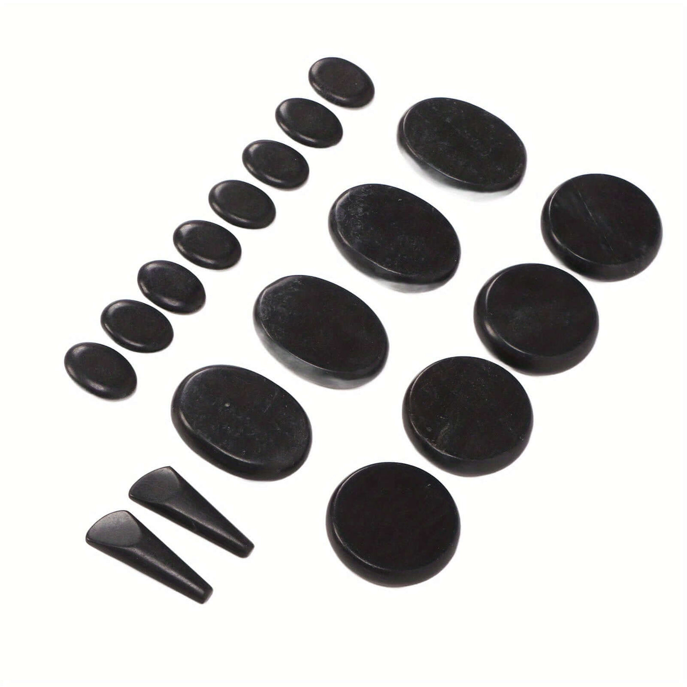 18pcs Heated Basalt Massage Stones with Warmer Box(Black)