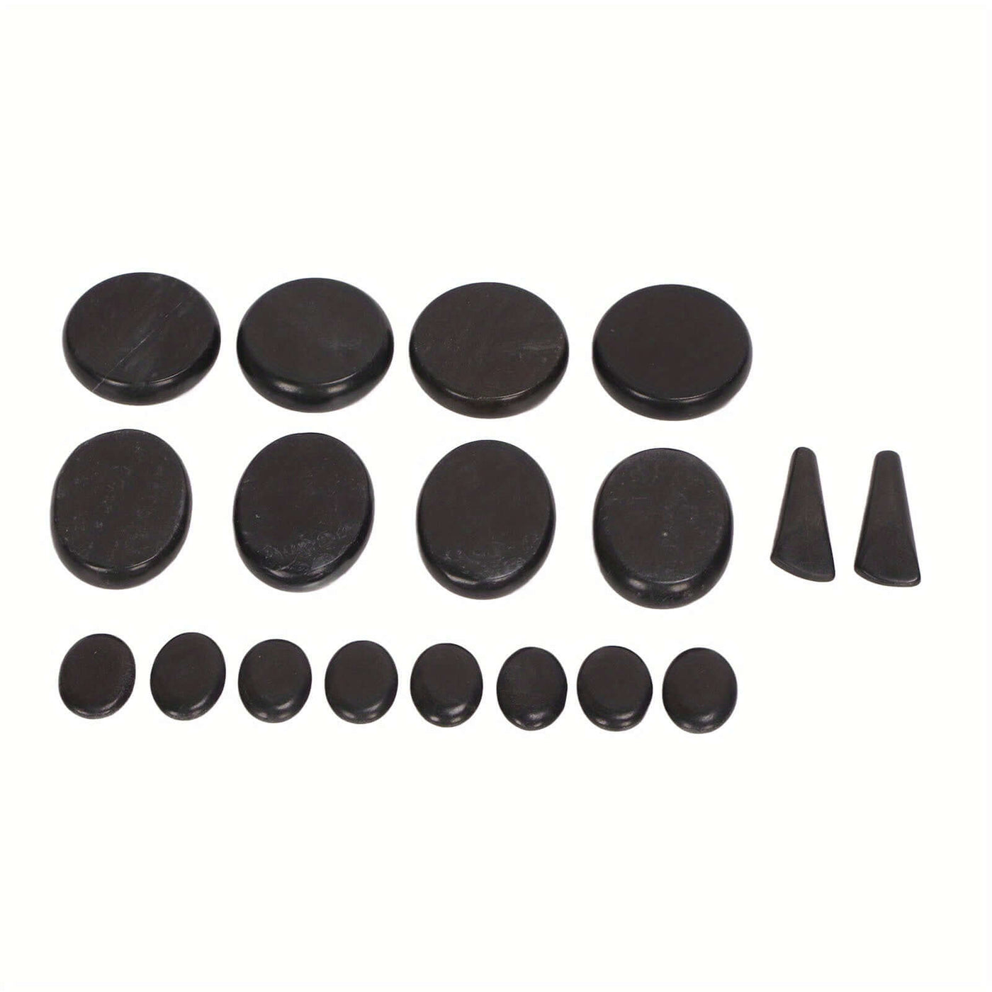 18pcs Heated Basalt Massage Stones with Warmer Box(Black)