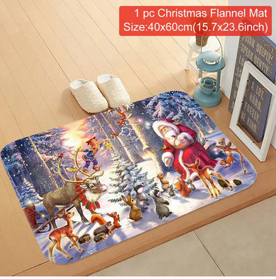 Christmas Door Mat Santa Claus Outdoor Carpet Merry Christmas Decorations For Home 2025 Navidad Xmas Ornament New Year 2026