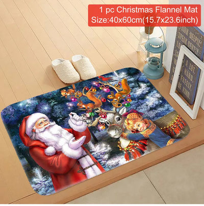 Christmas Door Mat Santa Claus Outdoor Carpet Merry Christmas Decorations For Home 2025 Navidad Xmas Ornament New Year 2026