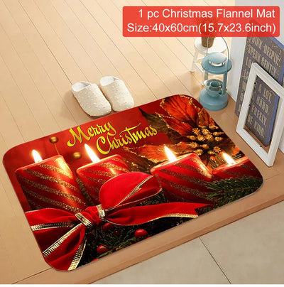 Christmas Door Mat Santa Claus Outdoor Carpet Merry Christmas Decorations For Home 2025 Navidad Xmas Ornament New Year 2026
