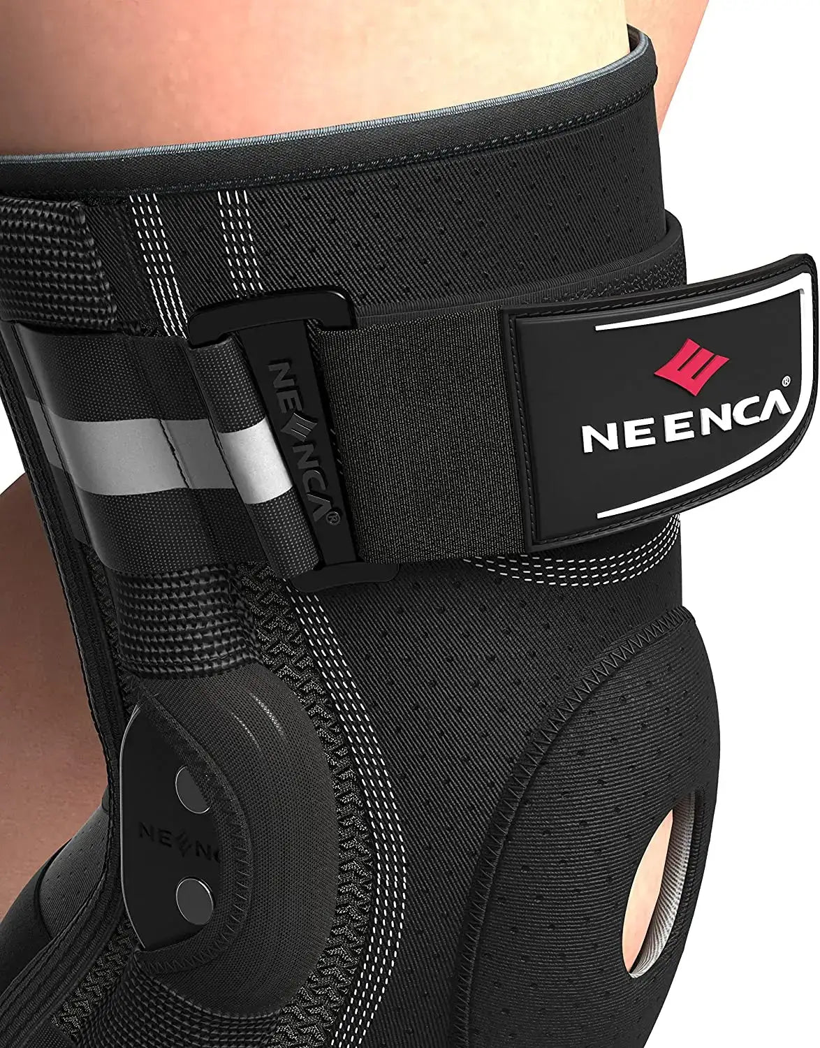Knee Brace with Copper Side Stabilizers XL Medical Knee Support Black