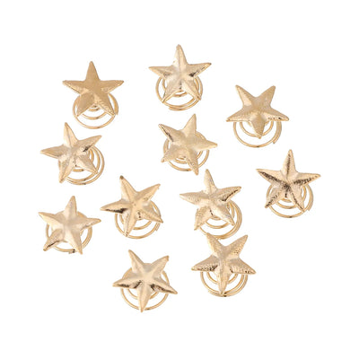 Molans 12Pcs Gold Star Hair Accessories Spiral Hair Pins Wedding Stars Hair Clips Bridal Headpieces Loc Dreadlock Accessories