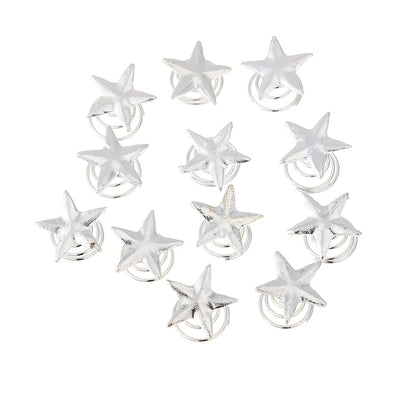 Molans 12Pcs Gold Star Hair Accessories Spiral Hair Pins Wedding Stars Hair Clips Bridal Headpieces Loc Dreadlock Accessories
