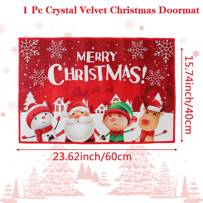Christmas Door Mat Santa Claus Outdoor Carpet Merry Christmas Decorations For Home 2025 Navidad Xmas Ornament New Year 2026
