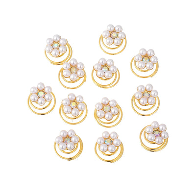 Molans 12Pcs Gold Star Hair Accessories Spiral Hair Pins Wedding Stars Hair Clips Bridal Headpieces Loc Dreadlock Accessories